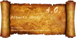 Alberti Ottó névjegykártya