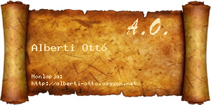 Alberti Ottó névjegykártya