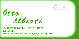 otto alberti business card